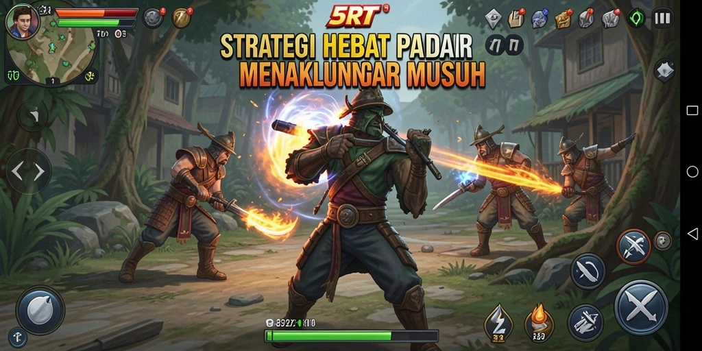 Tampilan gameplay 5RT yang menarik dengan pertempuran strategis.