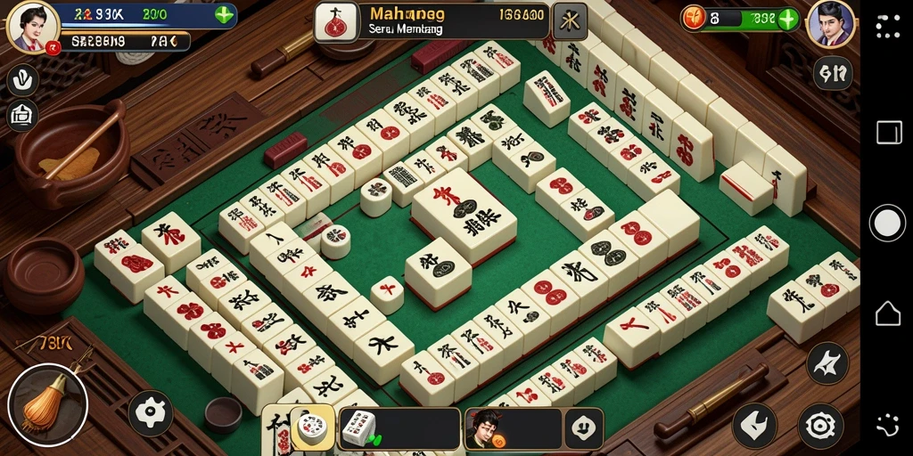 Tangkapan layar permainan 73K menunjukkan aksi gameplay Mahjong yang mendebarkan.