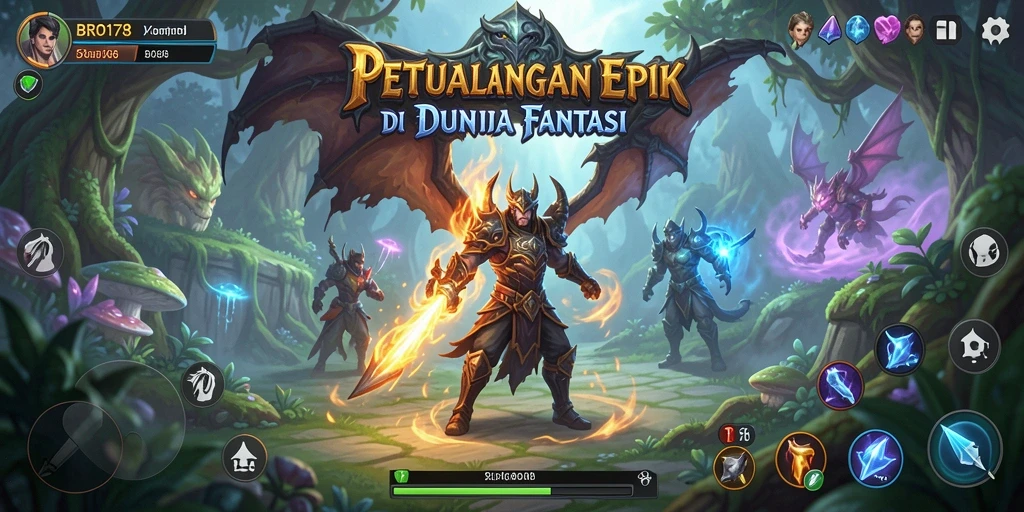Tampilan gameplay menarik dalam petualangan RPG.