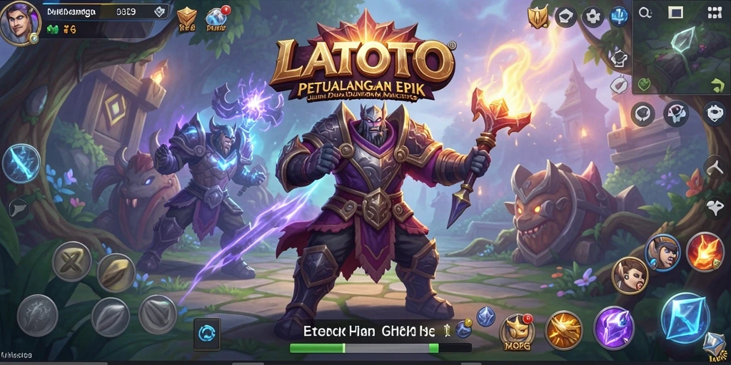 Screenshot menampilkan pertarungan seru dalam game MMORPG LATOTO.