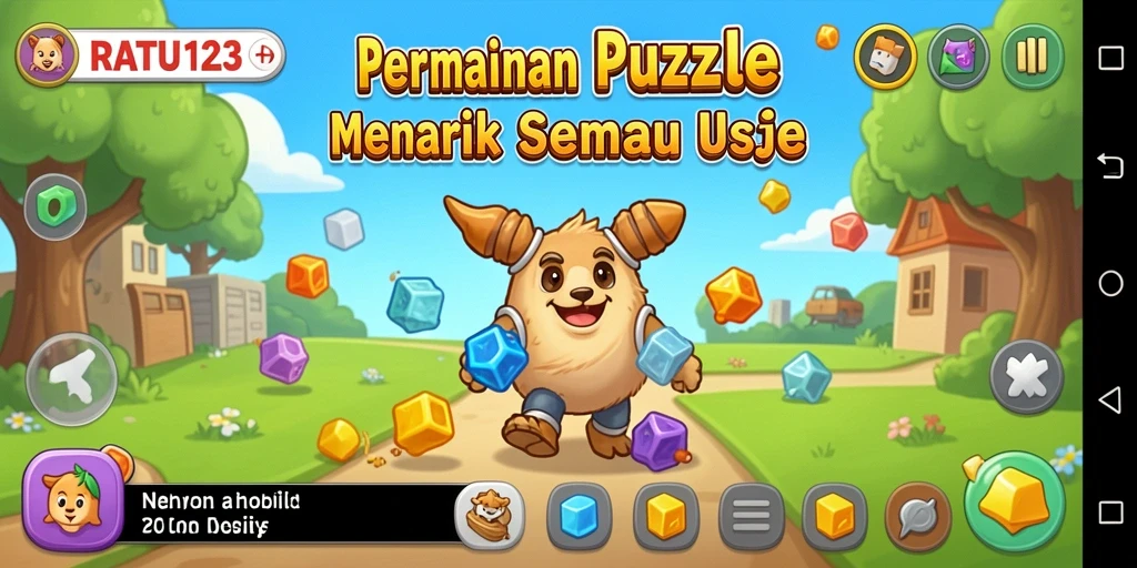 Tangkapan layar gameplay RATU123 yang menampilkan level puzzle menantang.