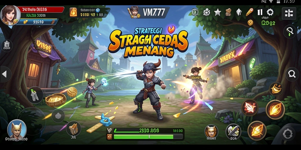 Tampilan gameplay VM777 yang menarik dan strategis.
